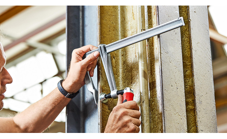 Ganzstahl-Schraubzwinge mit Klappgriff GZ40-12KG 400/120 - sautershop