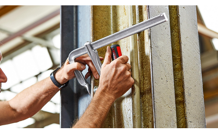 Ganzstahl-Schraubzwinge mit Klappgriff GZ40-12KG 400/120 - sautershop