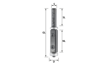 WPL Bündigfräser Z2 mit 2-fach Kugellager Ø 19 mm - sautershop