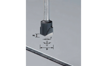 V-Nutfräser HW Schaft 8 mm HW S8 D18-135° (Alu) - sautershop