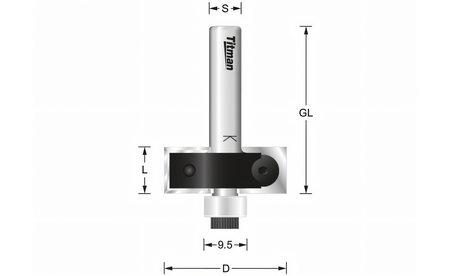 Wendeplatten-Falzfräser HW (HM) mit 1 Kugellager - sautershop