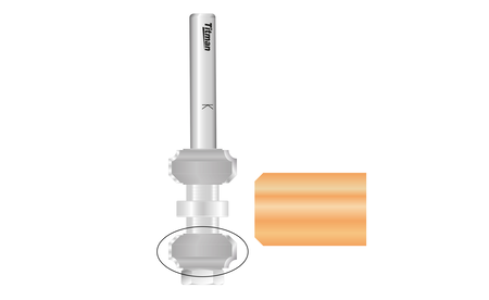 Faseteil stirnseitig für Doppel-Fase- und Abrundfräser - sautershop