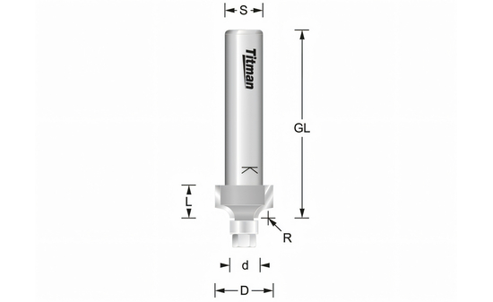 Abrundfräser Mini HW Z2 R4 - sautershop
