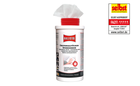 Ballistol Spenderbox mit 130 trockenen Tüchern BAL-25097