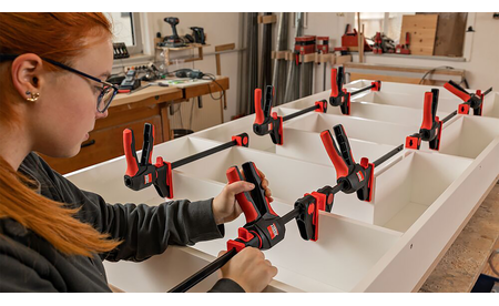 2x Drehgriff-Einhandzwingen EZ360-45 + Titebond Holzleim D4 SET-EZ360-45-1412 3