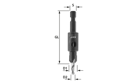 Senker-Set mit Tiefenanschlag D1 9,5mm  E-52400 6