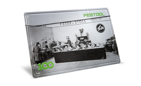 Festool 100 Jahre Blechschild Retro Messestand MES-FT2 1 F-578401