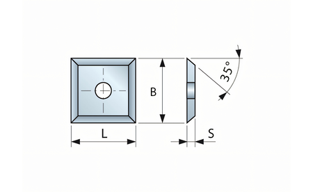 Wendemesser HM für Oberfräser 12 x 12 x 1,5 beschichtete Platten FR-CG20M-BA3