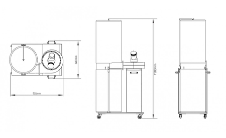SET Absauggerät Holzprofi Maker FM300M SET-HP-FM300M-1 1