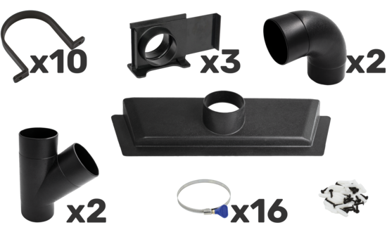 IGM Basis-Zubehörsatz für Absaugung Ø 100 mm I-STPO-SET100B