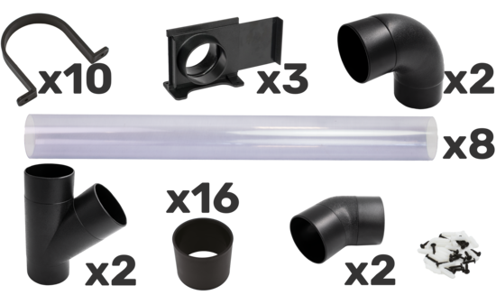 IGM Zubehörsatz PRO für Absaugung Ø 100 mm I-STPO-SET100P