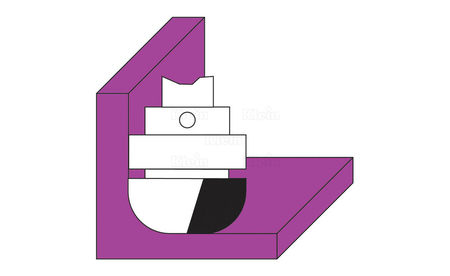 Profilfräser mit Kugellager für Corian R10 KLE-E342-286-R 2