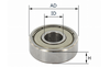 Kugellager für Oberfräser AD: 9,5mm ID: 3,2mm KLE-Z050-001-N