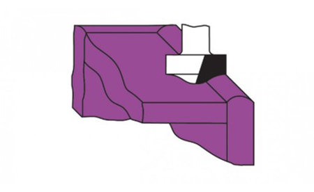 Schwallrandfräser für Corian Ø 25,4 mm KLE-E333-254-R 2