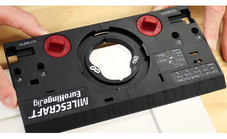Milescraft EuroHingeJig™ Topfbandbohrschablone M-1342 2