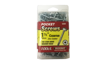 Milescraft Schrauben 38 mm für PocketJig 100 St. grob M-5204 1