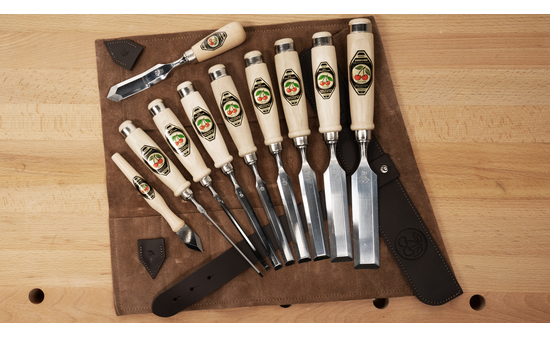 KIRSCHEN Handwerkzeug-Set "DELUXE" in Ledertasche SET-KI-DEL