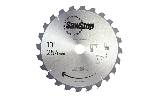 SAWSTOP Sägeblatt 254x3,0/2,0x30, WZ=24 SAW-BTS-R-24ATB-30