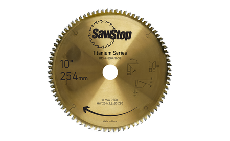 SAWSTOP TITANIUM Sägeblatt 254x3,2/2,4x30, WZ=80 SAW-BTS-P-80HATB-30