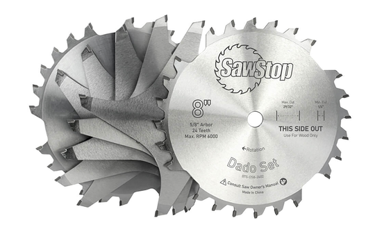 SAWSTOP PCS DADO-Set 8" (203 mm) SAW-BTS-DS8-2402-I
