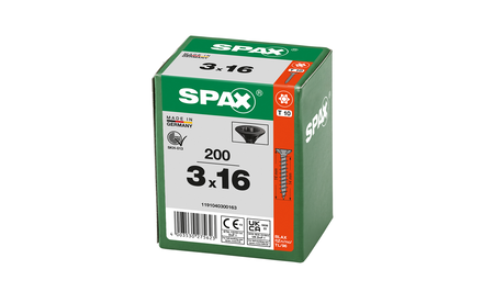 SPAX Universalschraube, schwarz BLAX, 3 x 16 SPX-1191040300163 5