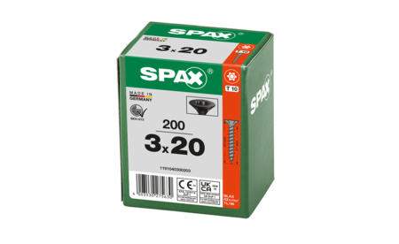 SPAX Universalschraube, schwarz BLAX, 3 x 20 SPX-1191040300203 5