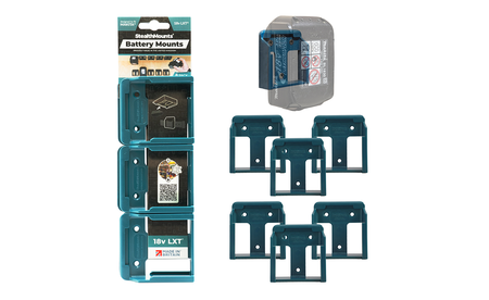 Blaue StealthMounts Akkuhalterungen für Makita 18V, 6 St. STM-BM-MK18-BLU-6