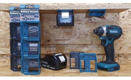 Blaue StealthMounts Akkuhalterungen für Makita 18V, 6 St. STM-BM-MK18-BLU-6 3