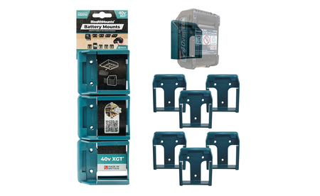 Blaue StealthMounts Akkuhalterungen für Makita 40V XGT, 6 St. STM-BM-MK40-BLU-6