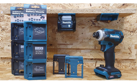 Blaue StealthMounts Akkuhalterungen für Makita 40V XGT, 6 St. STM-BM-MK40-BLU-6 2