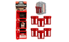 Rote StealthMounts Akkuhalterungen für Milwaukee M18 18V, 6 St. STM-BM-MW18-RED-6