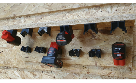 Schwarze StealthMounts Akkuhalterungen für Milwaukee M12, 6 St. STM-BM-MW12-BLK-6 1