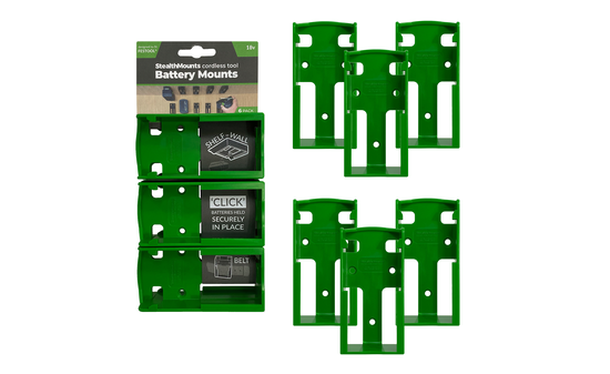 Grüne StealthMounts Akkuhalterungen für Festool 18V, 6 St. STM-BM-FT18-GRN-6
