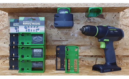 Grüne StealthMounts Akkuhalterungen für Festool 18V, 6 St. STM-BM-FT18-GRN-6 2