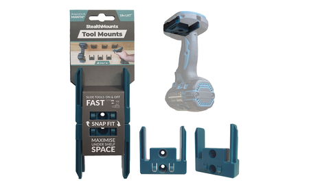 Blaue StealthMounts Werkzeughalterungen für Makita LXT, 4 St. STM-TM-MK18-BLU-4