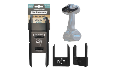 Schwarze StealthMounts Werkzeughalterungen für Makita 40V XGT, 4 St. STM-TM-MK40-BLK-4