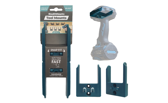 Blaue StealthMounts Werkzeughalterungen für Makita 40V XGT, 4 St. STM-TM-MK40-BLU-4