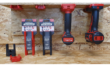 Rote StealthMounts Werkzeughalterungen für Milwaukee M18, 4 St. STM-TM-MW18-RED-4 1