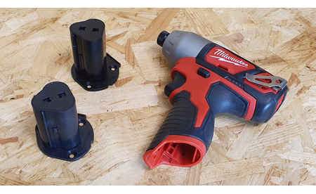 Schwarze StealthMounts für Milwaukee M12, 3 St. STM-TM-MW12-BLK-3 3