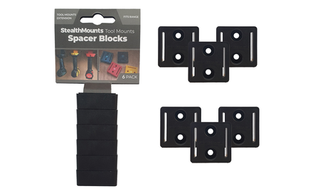 Schwarze Distanzstücke für StealthMounts Werkzeughalter (12mm), 6 St. STM-TMSPACE-BLK-6