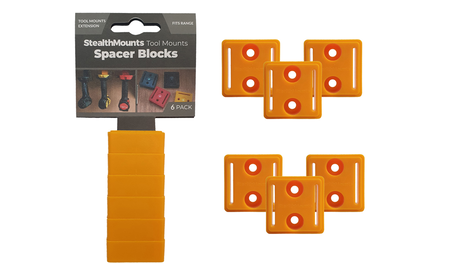 Gelbe Distanzstücke für StealthMounts Werkzeughalter (12mm) für DeWalt XR, 6 St. STM-TMSPACE-YLW-6