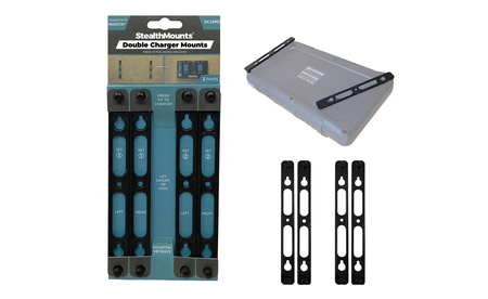 Schwarze StealthMounts Halterung für Makita Doppel-Ladegerät, 2 St. STM-CMC-MK-B