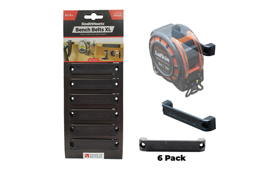 Schwarze StealthMounts Werkbank-Organizer XL, 6 St. STM-BB-XL-BLK-6