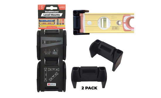 Schwarze StealthMounts Wasserwaagenhalterung STM-OM-LM-BLK-2