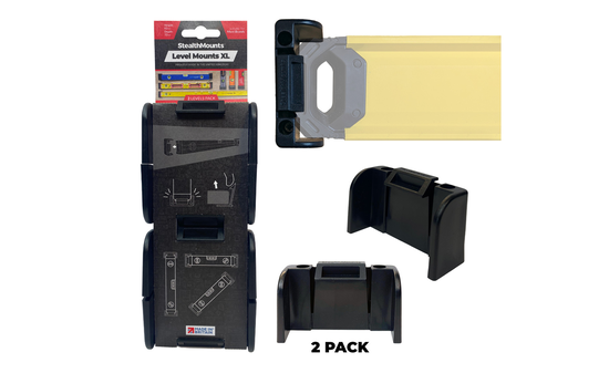 Schwarze StealthMounts Wasserwaagenhalterung XL STM-OM-LM-XL-BLK-2