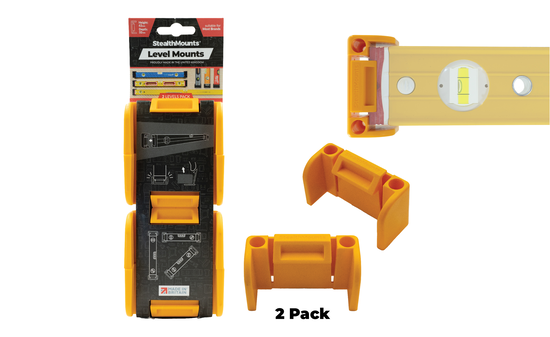 Gelbe StealthMounts Wasserwaagenhalterung STM-OM-LM-YLW-2
