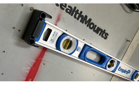 Gelbe StealthMounts Wasserwaagenhalterung STM-OM-LM-YLW-2 2