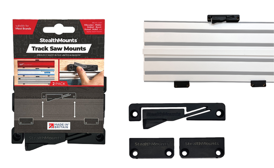 StealthMounts Wandhalterung für Führungsschienen, schwarz STM-OM-TRM-BLK-LF-2