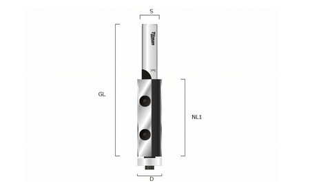 Wendeplatten Bündigfräser NL 60 mm TI-BGT90EL-12RT 1