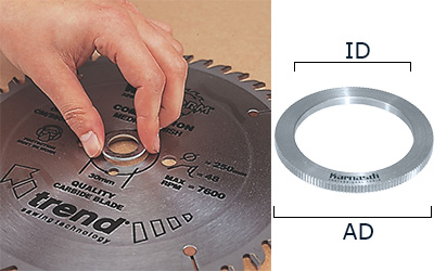 16 mm Reduzierring für Kreissägeblätter Red Ring Ersatzring 1,2mm 3 Stück 20 